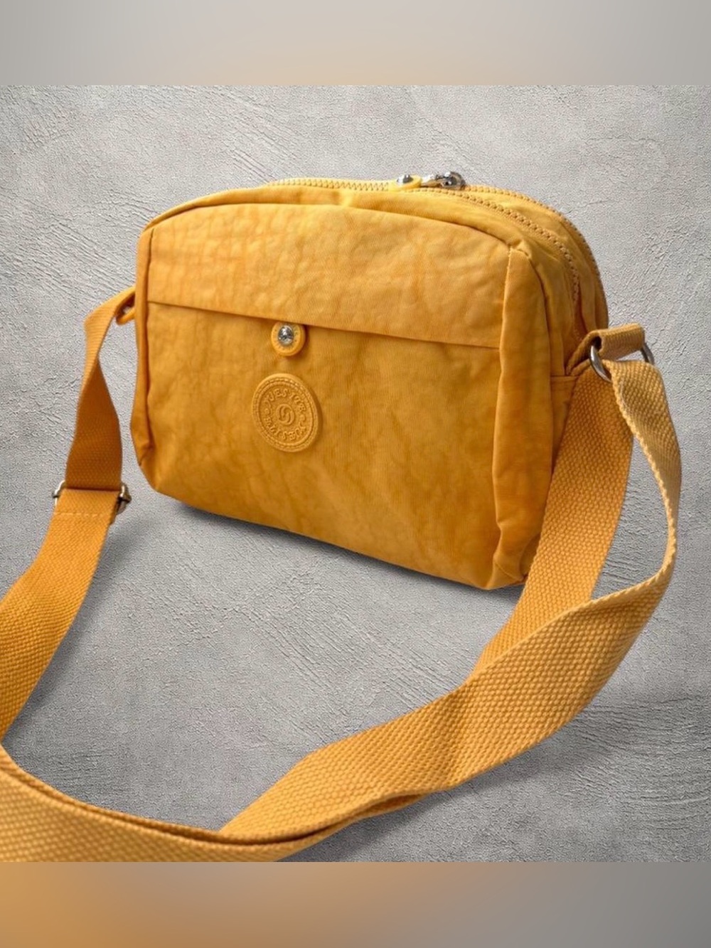 Ultra-Light Water-Resistant Crossbody Bag in Vibrant Yellow